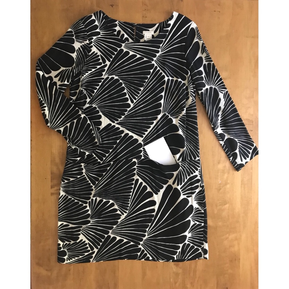 J. Crew Patterned Dress with Pockets Size 4